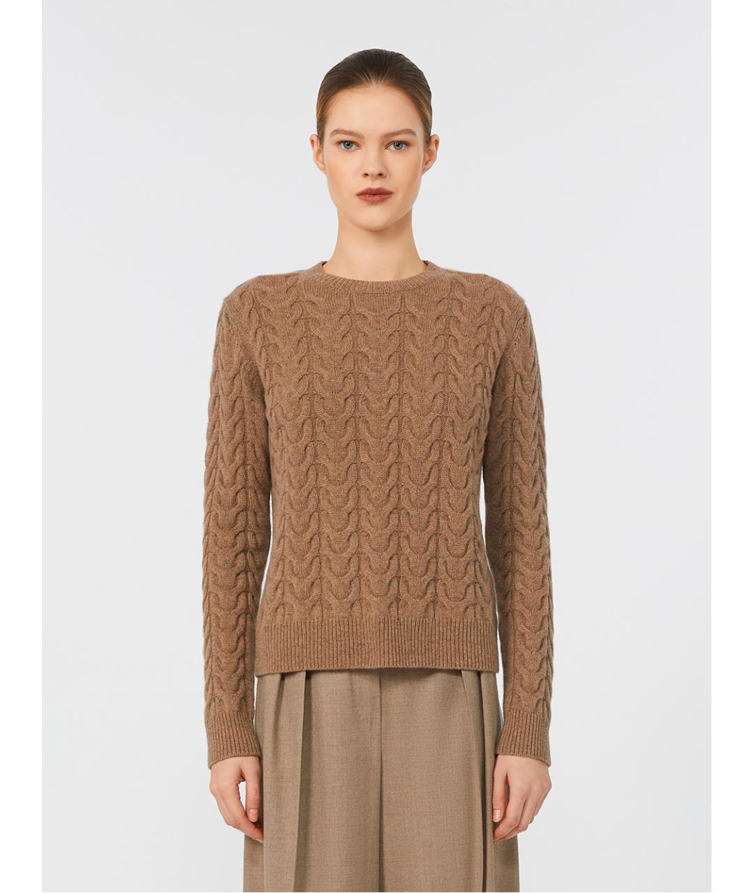MAX MARA Бежевый кашемировый джемпер / свитер, фото 2