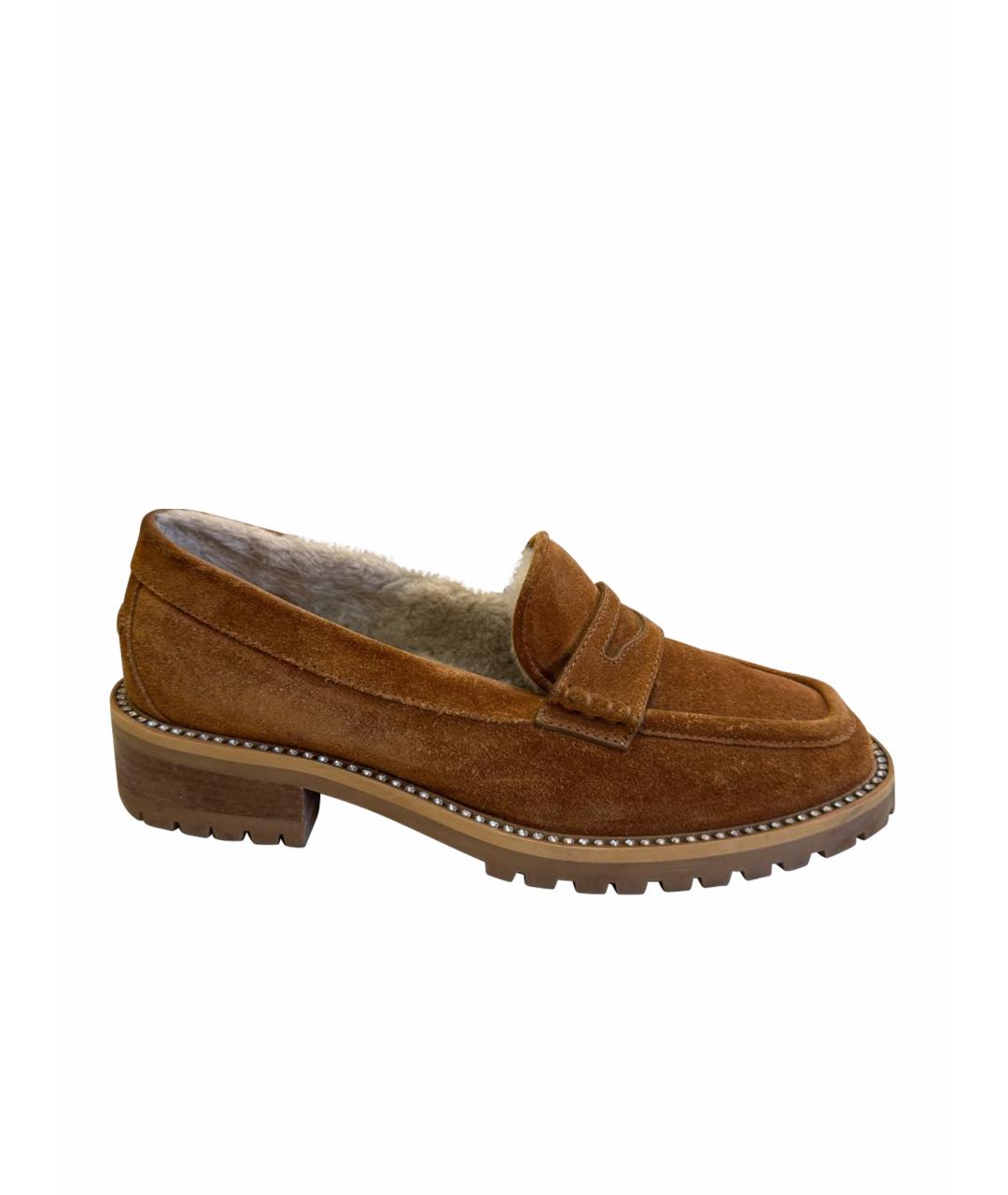 JIMMY CHOO Коричневые замшевые лоферы, фото 1