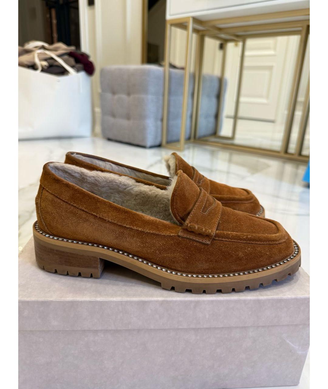 JIMMY CHOO Коричневые замшевые лоферы, фото 6