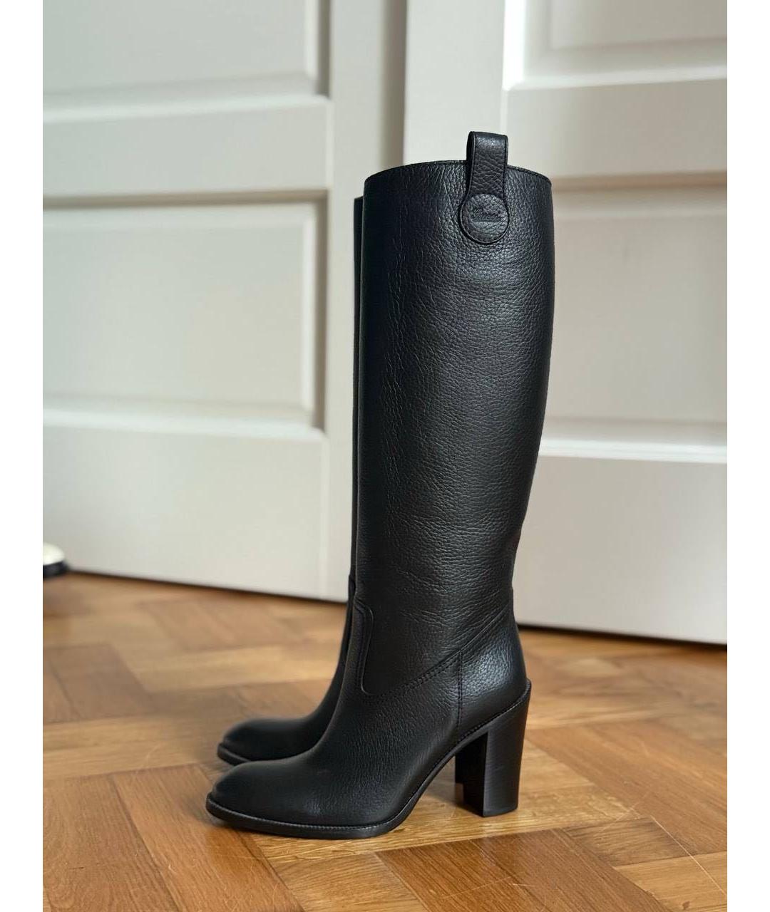 GUCCI Черные кожаные сапоги, фото 5