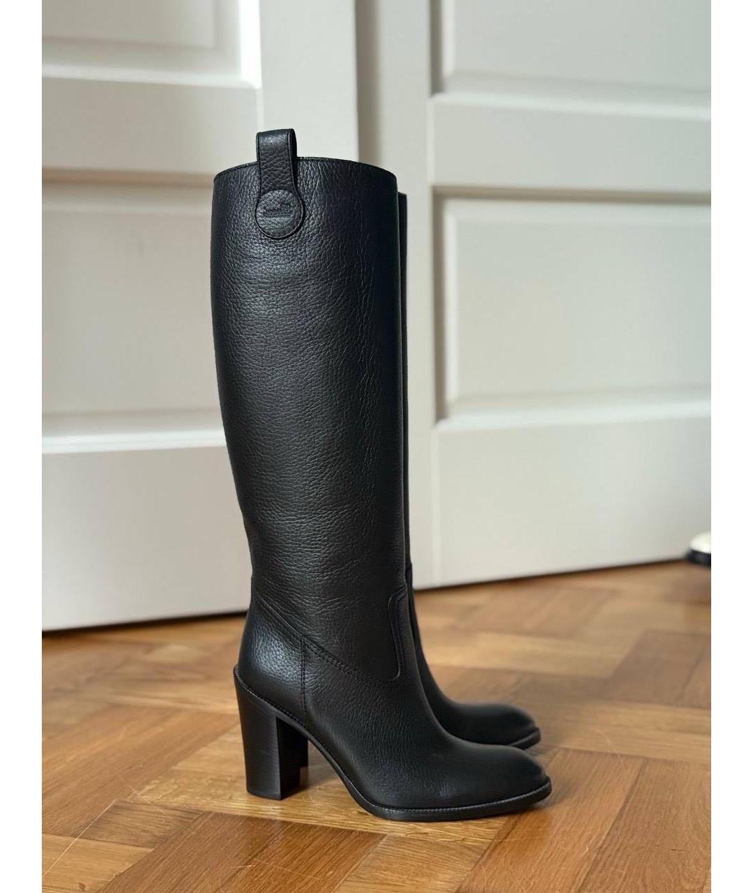 GUCCI Черные кожаные сапоги, фото 6