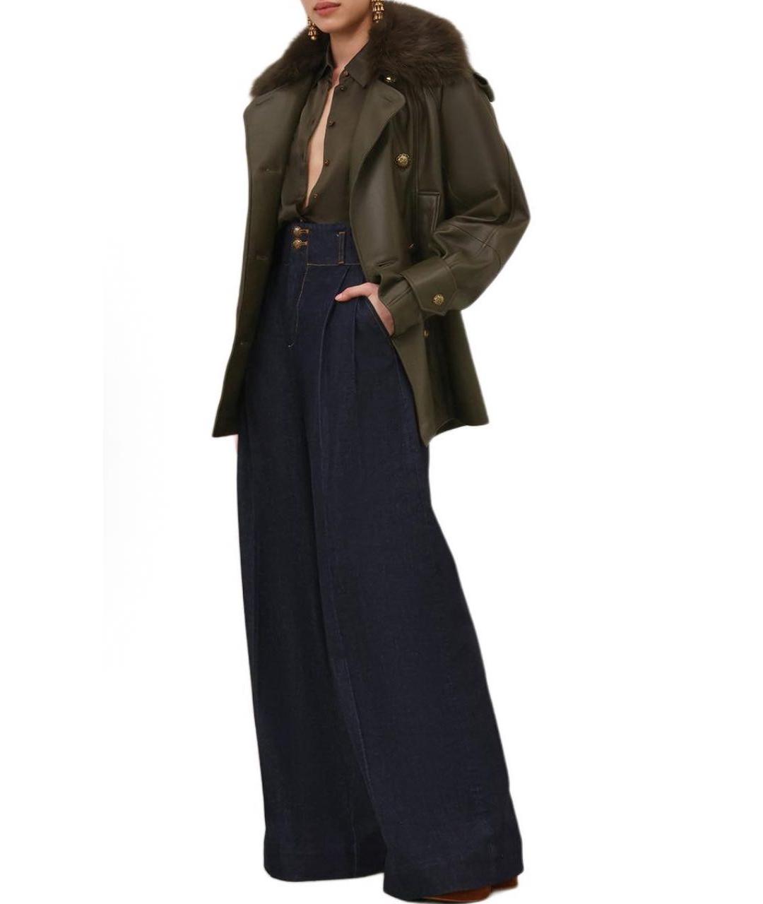 ZIMMERMANN Зеленая кожаная куртка, фото 5