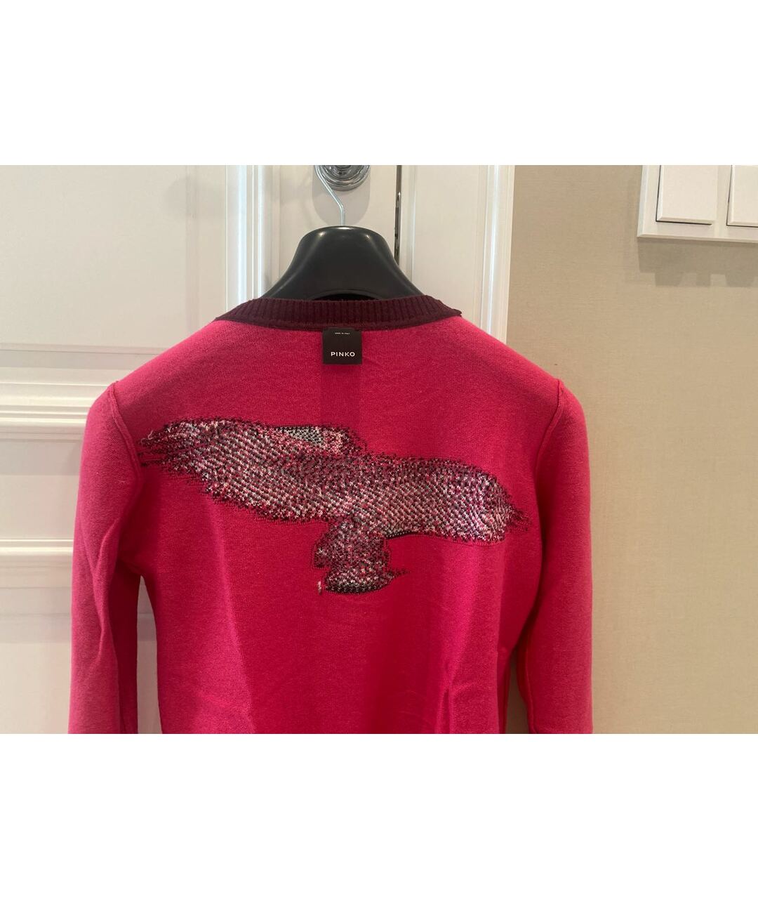 PINKO Розовый шерстяной джемпер / свитер, фото 3