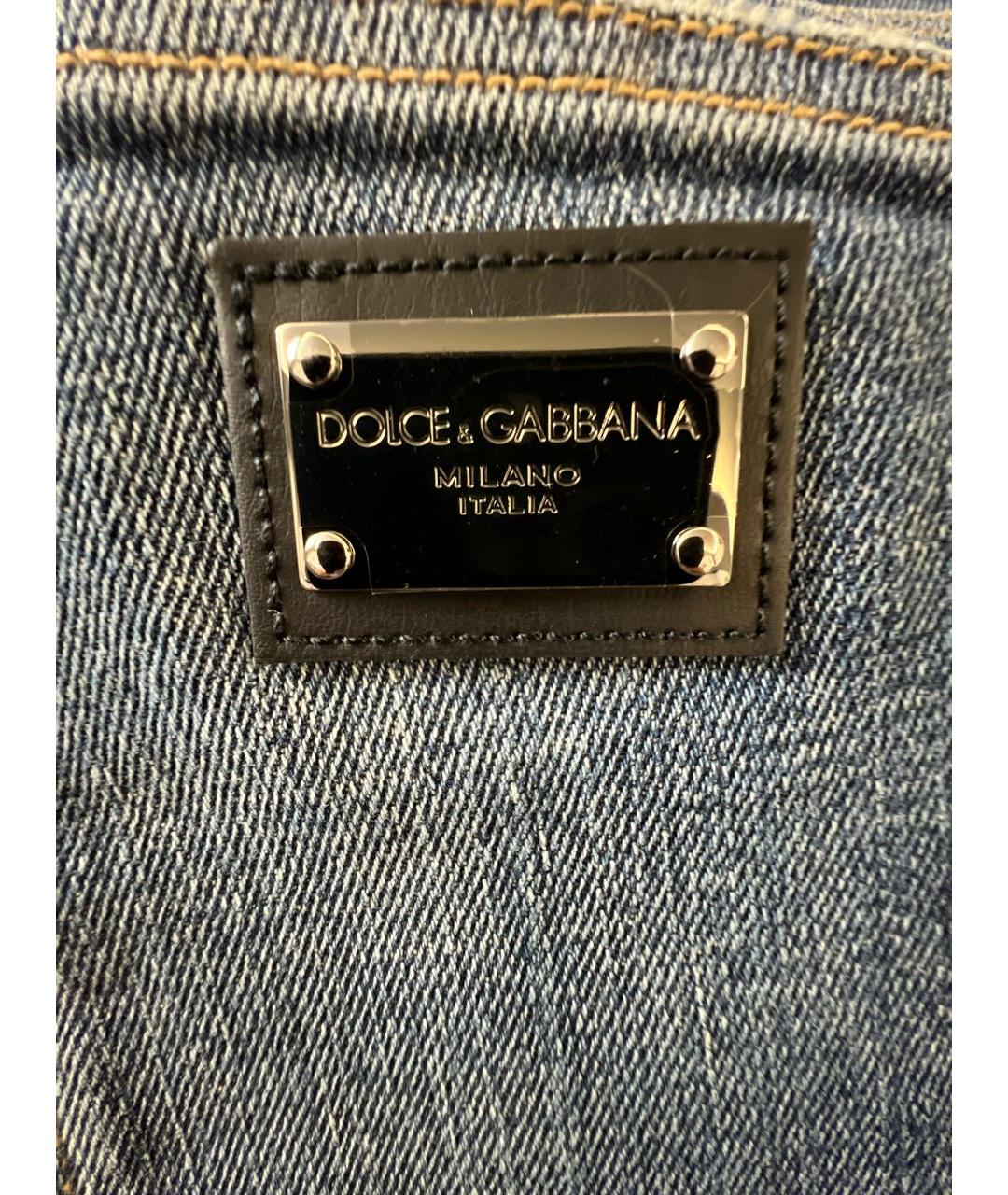 DOLCE&GABBANA Синие хлопко-эластановые шорты, фото 8