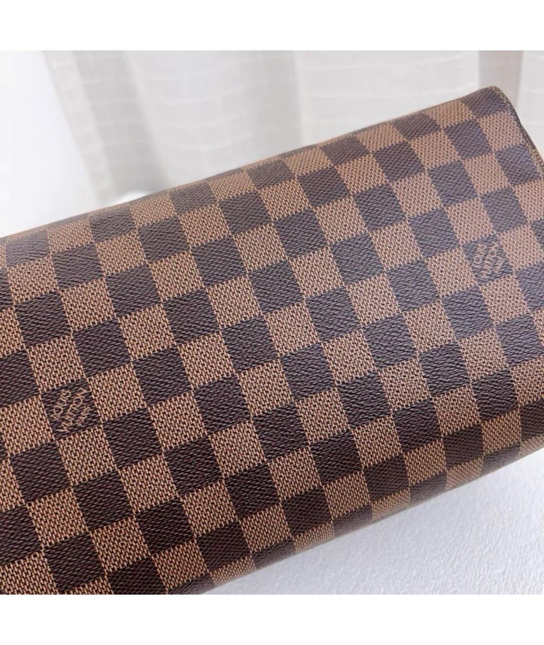 LOUIS VUITTON Коричневая кожаная сумка с короткими ручками, фото 6