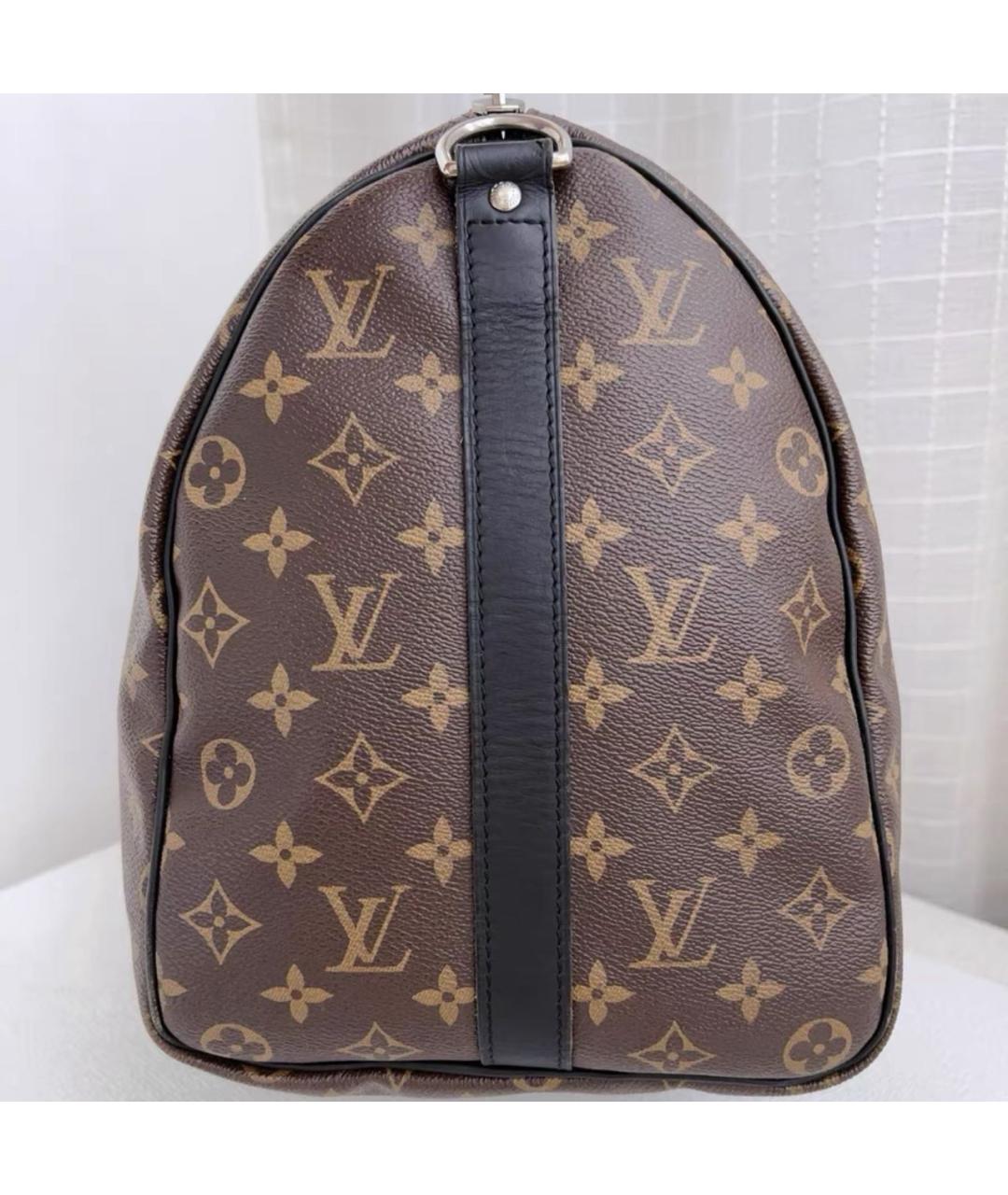 LOUIS VUITTON Коричневая кожаная дорожная/спортивная сумка, фото 4