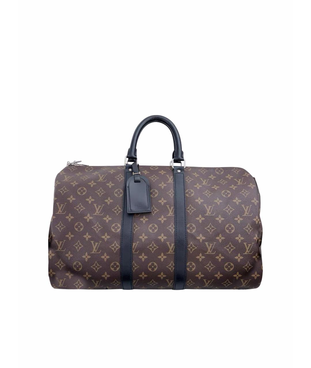 LOUIS VUITTON Коричневая кожаная дорожная/спортивная сумка, фото 1