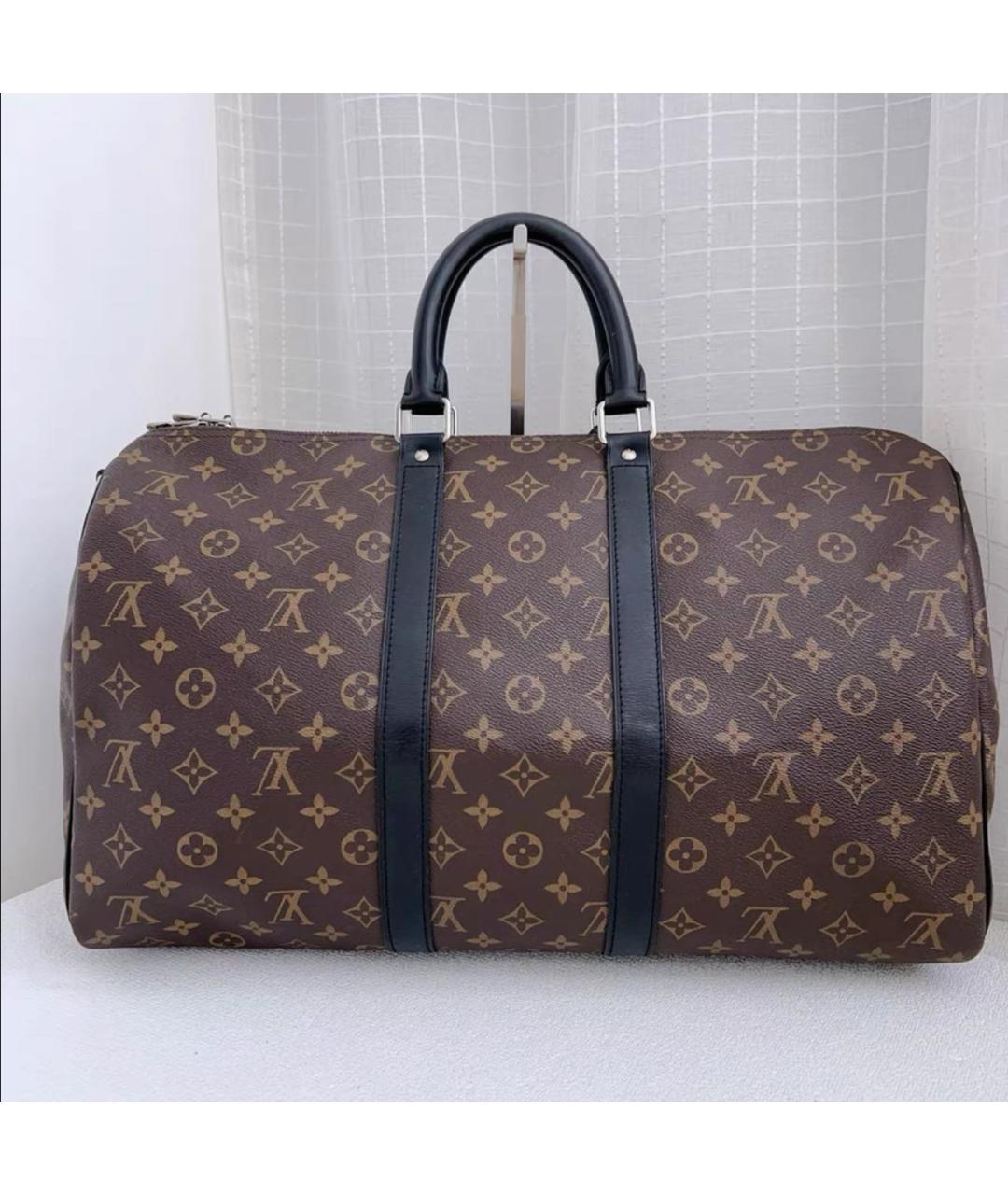 LOUIS VUITTON Коричневая кожаная дорожная/спортивная сумка, фото 2