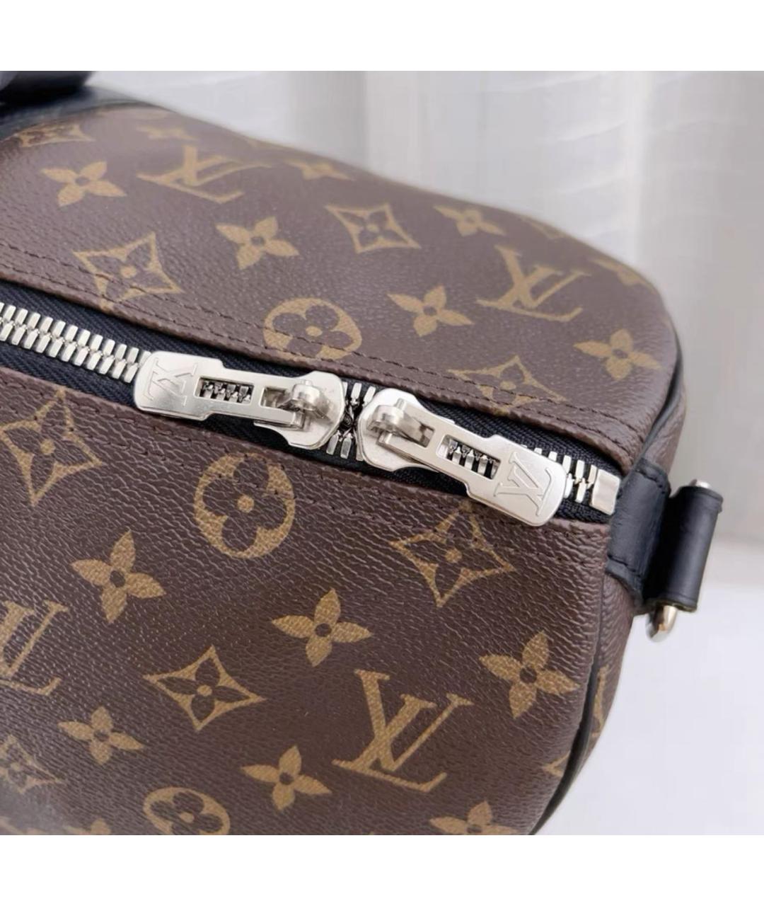 LOUIS VUITTON Коричневая кожаная дорожная/спортивная сумка, фото 8