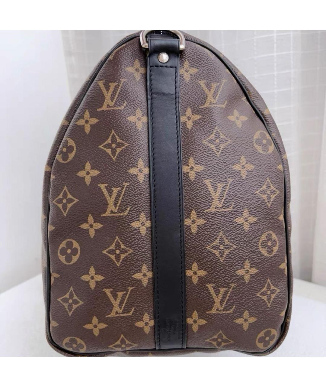 LOUIS VUITTON Коричневая кожаная дорожная/спортивная сумка, фото 5