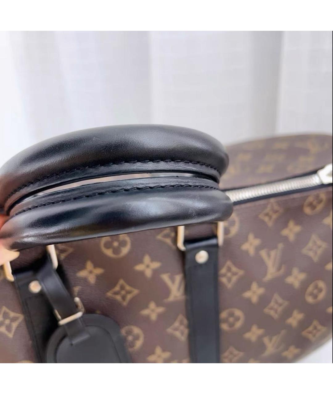 LOUIS VUITTON Коричневая кожаная дорожная/спортивная сумка, фото 7