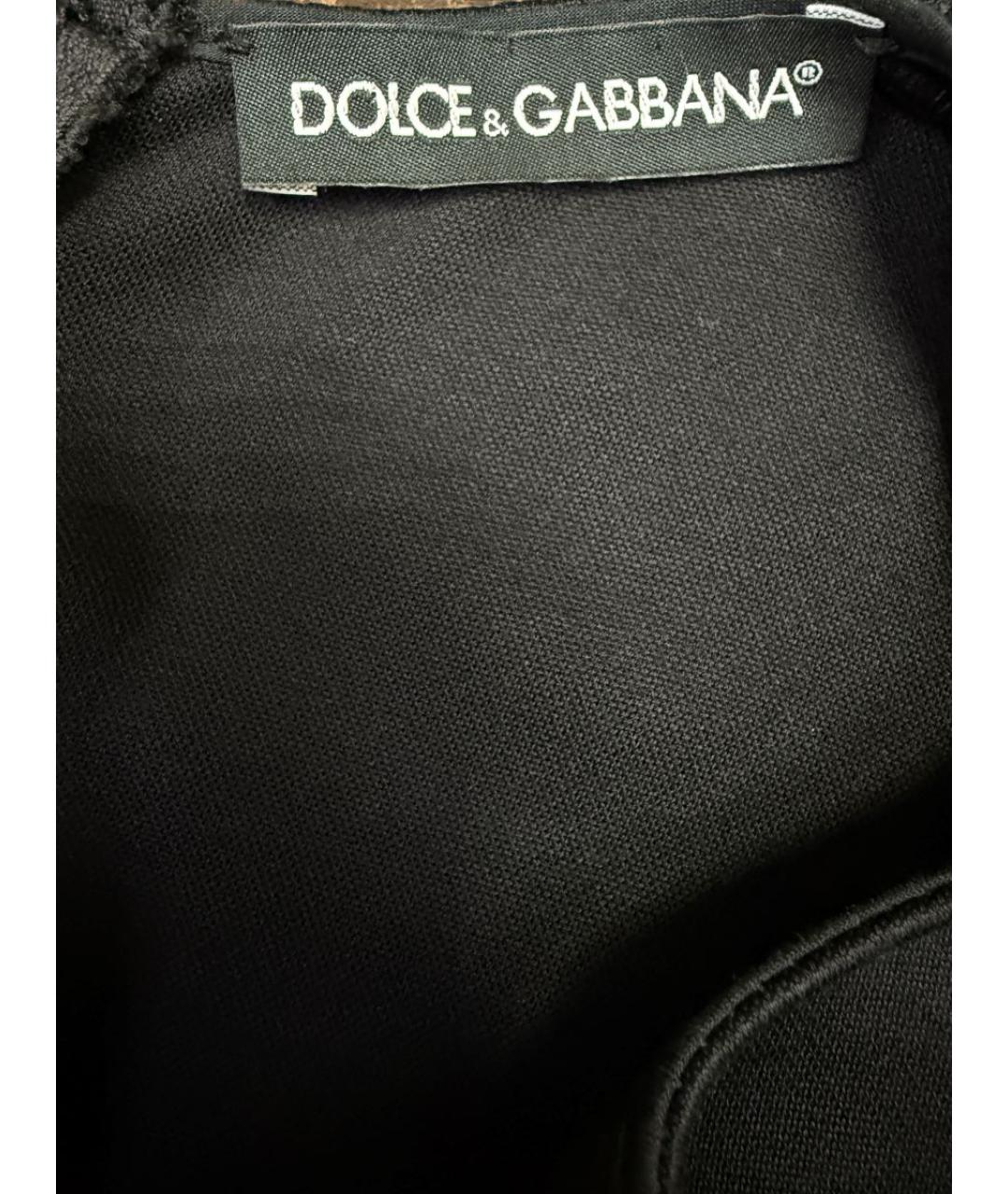 DOLCE&GABBANA Черное вискозное коктейльное платье, фото 3