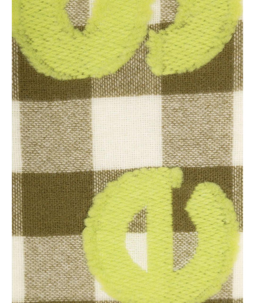 ACNE STUDIOS Хаки шерстяной шарф, фото 3