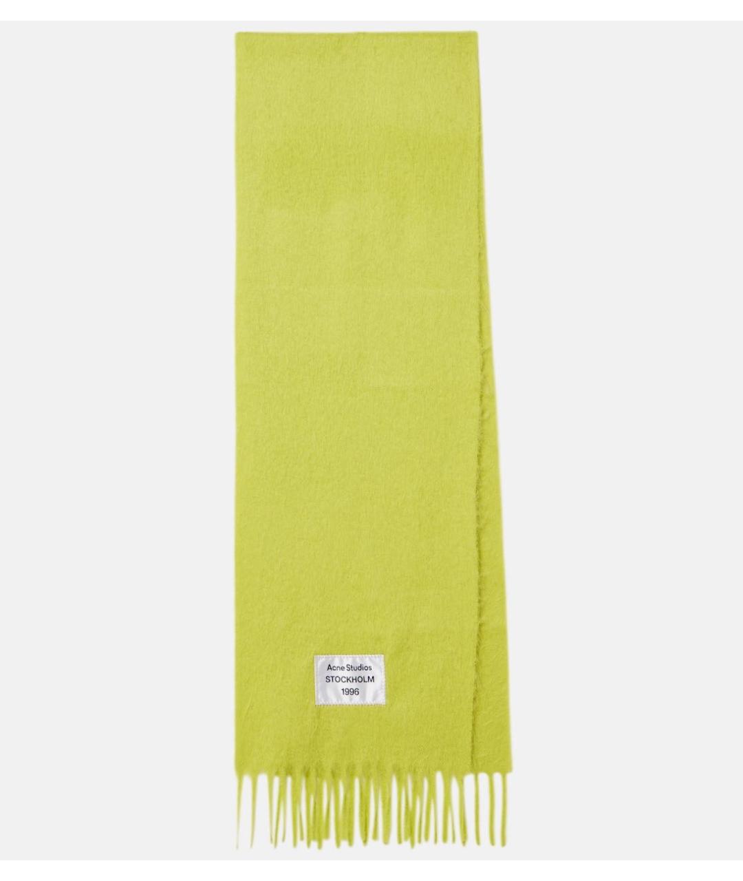 ACNE STUDIOS Желтый шерстяной шарф, фото 5
