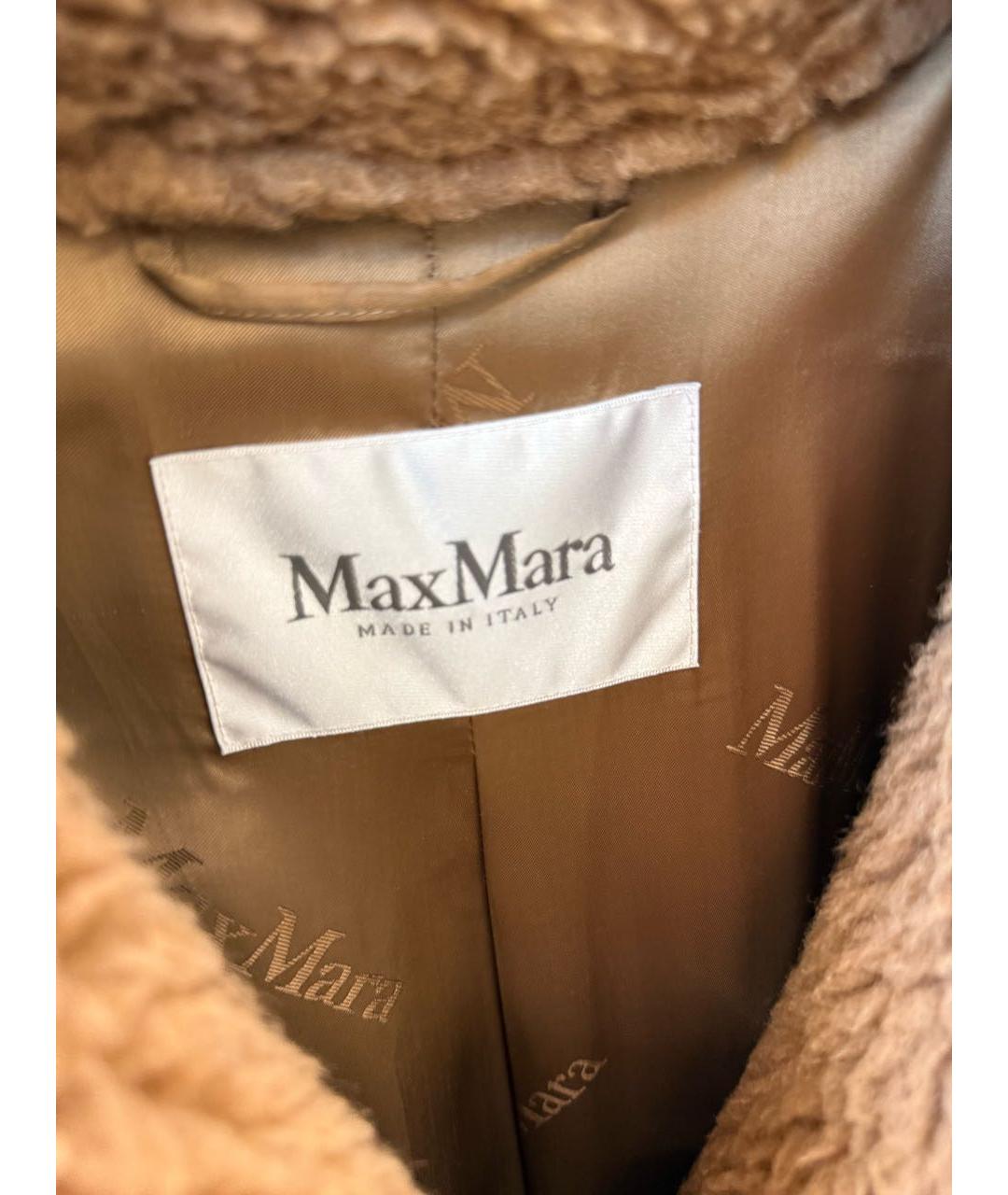 MAX MARA Коричневая шерстяная шуба, фото 3