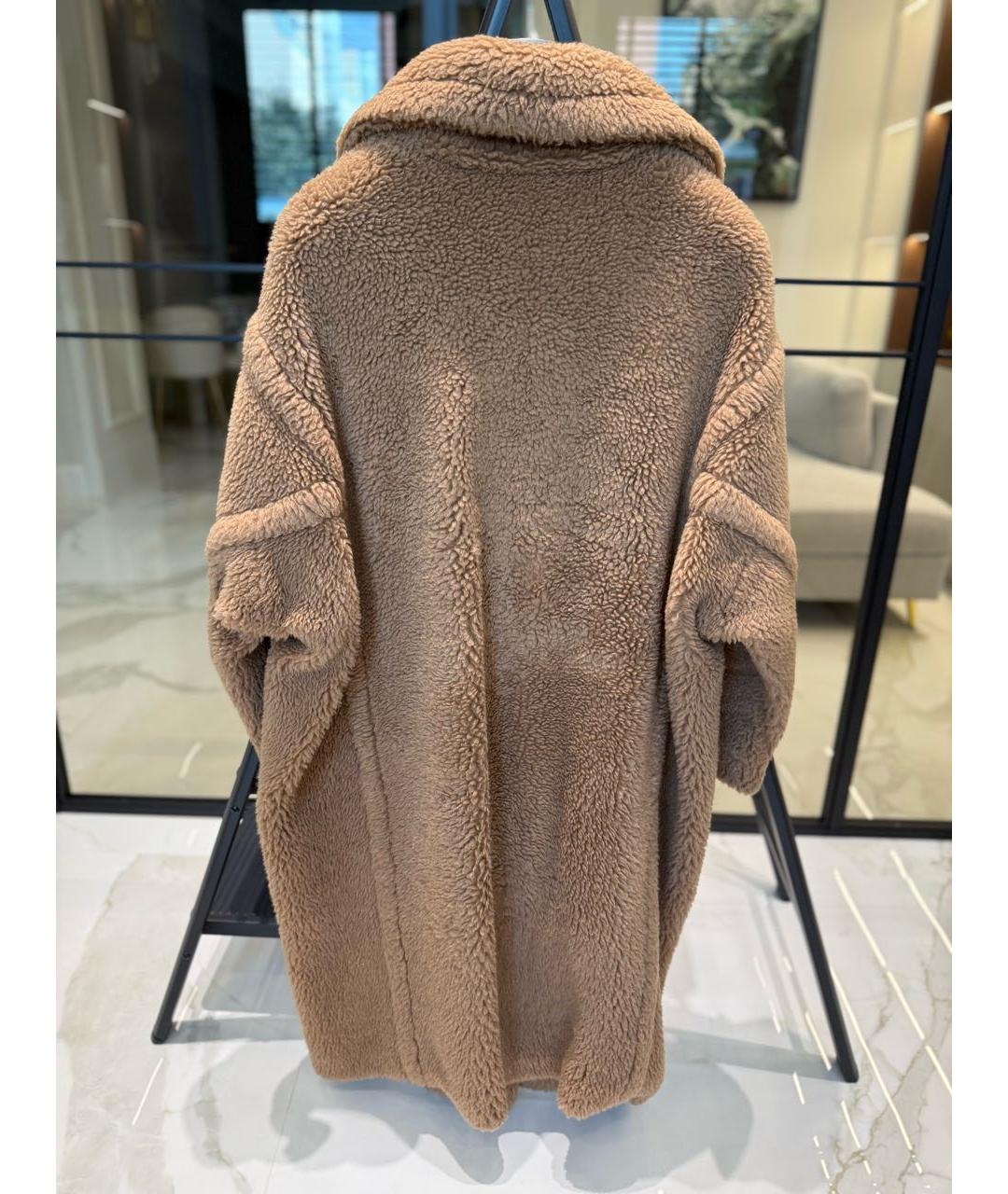 MAX MARA Коричневая шерстяная шуба, фото 2