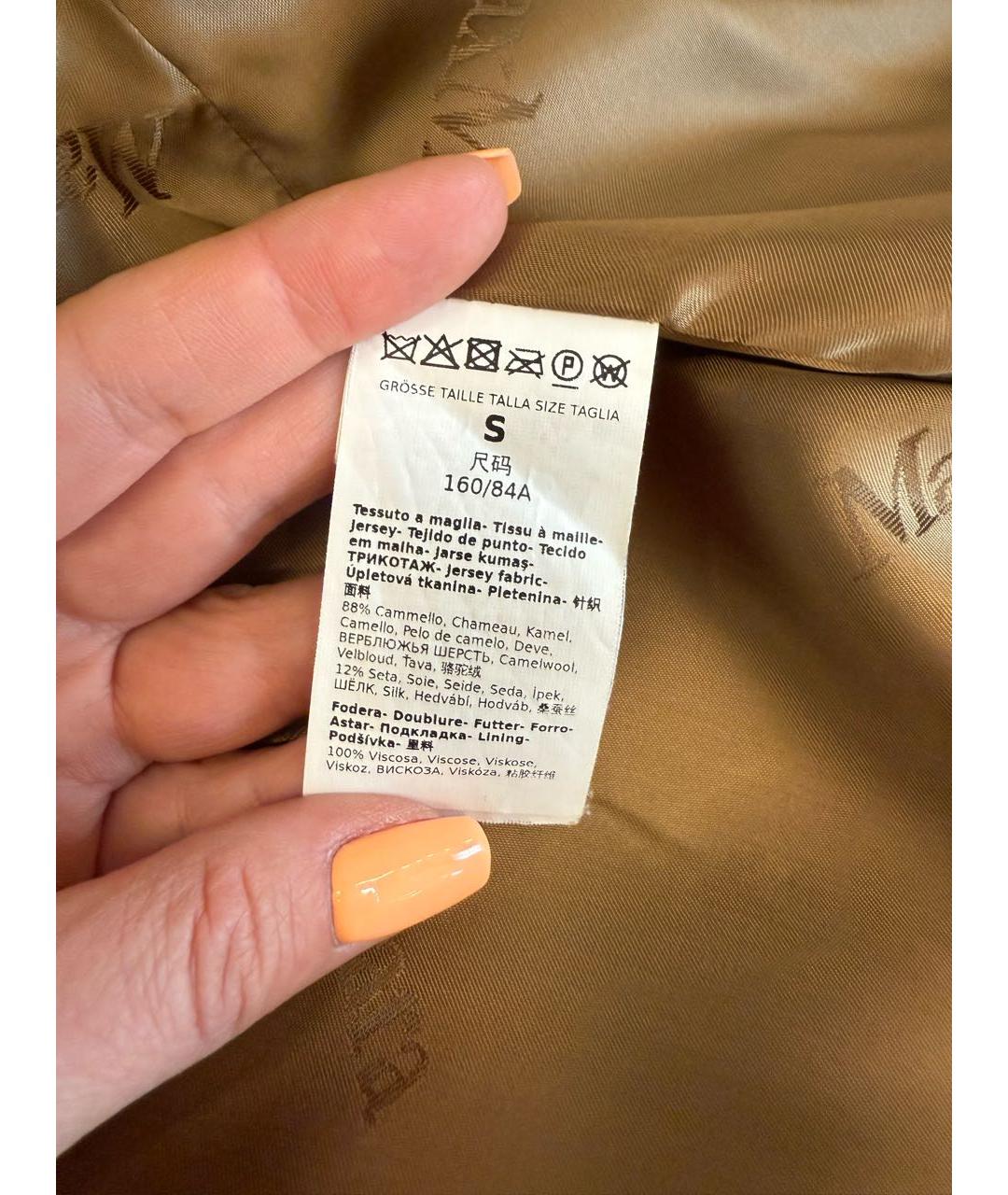 MAX MARA Коричневая шерстяная шуба, фото 4