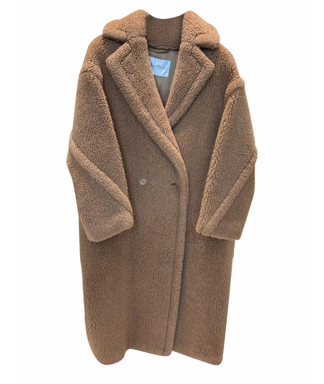 MAX MARA Коричневая шерстяная шуба, фото 1