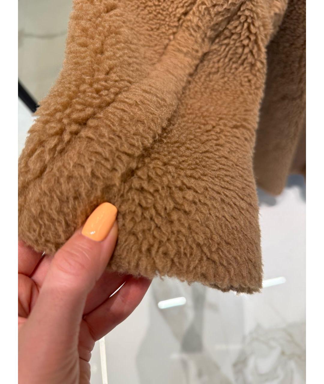 MAX MARA Коричневая шерстяная шуба, фото 6