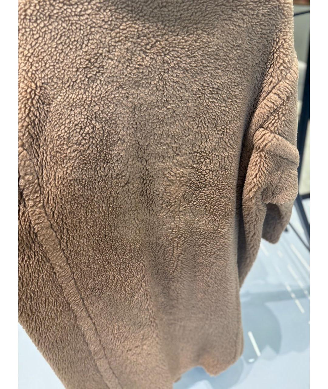 MAX MARA Коричневая шерстяная шуба, фото 5