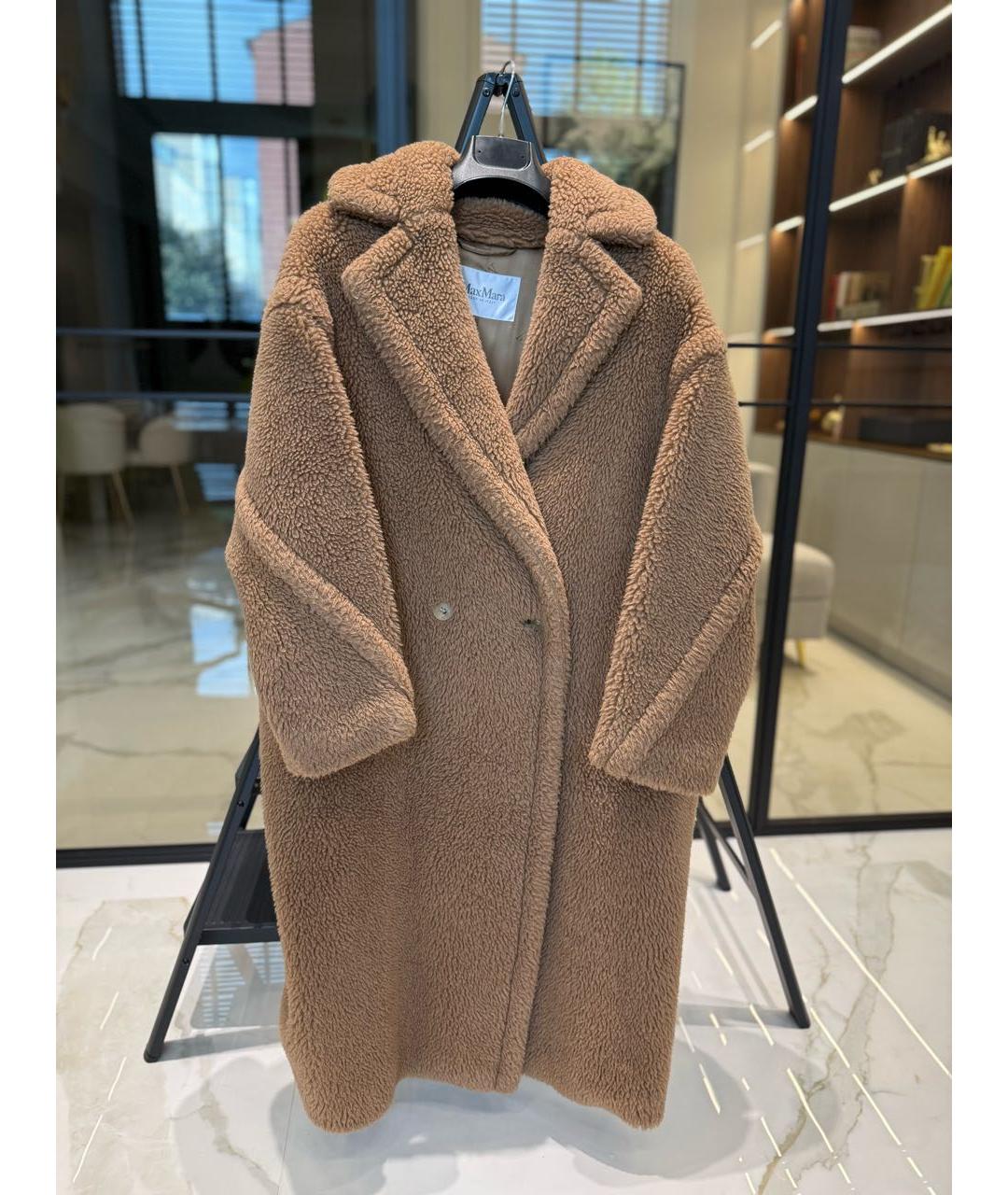 MAX MARA Коричневая шерстяная шуба, фото 7
