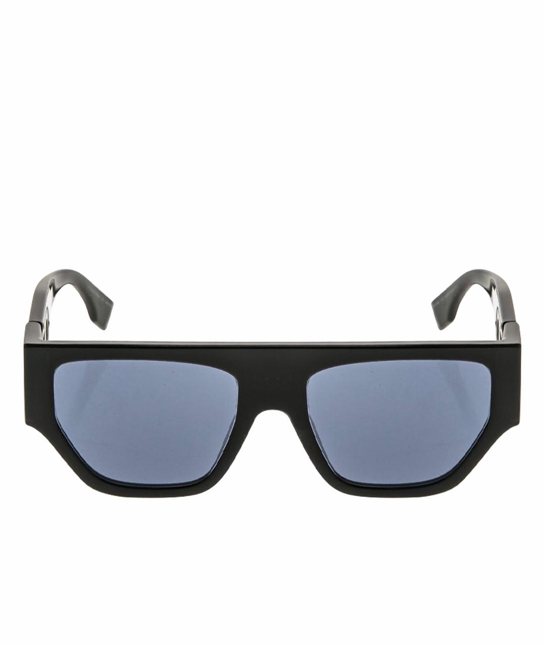 FENDI Черные пластиковые солнцезащитные очки, фото 1
