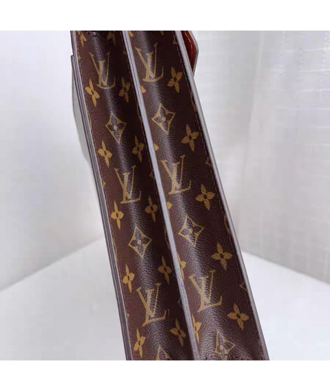 LOUIS VUITTON Коричневый кожаный портфель, фото 2