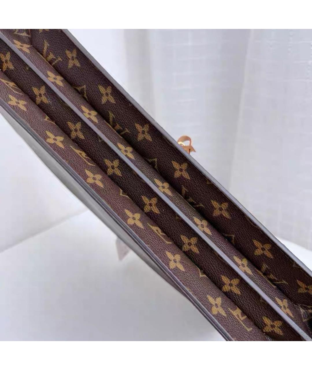 LOUIS VUITTON Коричневый кожаный портфель, фото 4