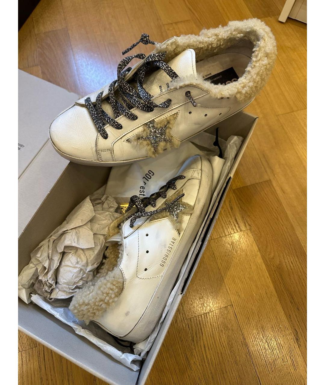 GOLDEN GOOSE DELUXE BRAND Белые кожаные кеды, фото 7