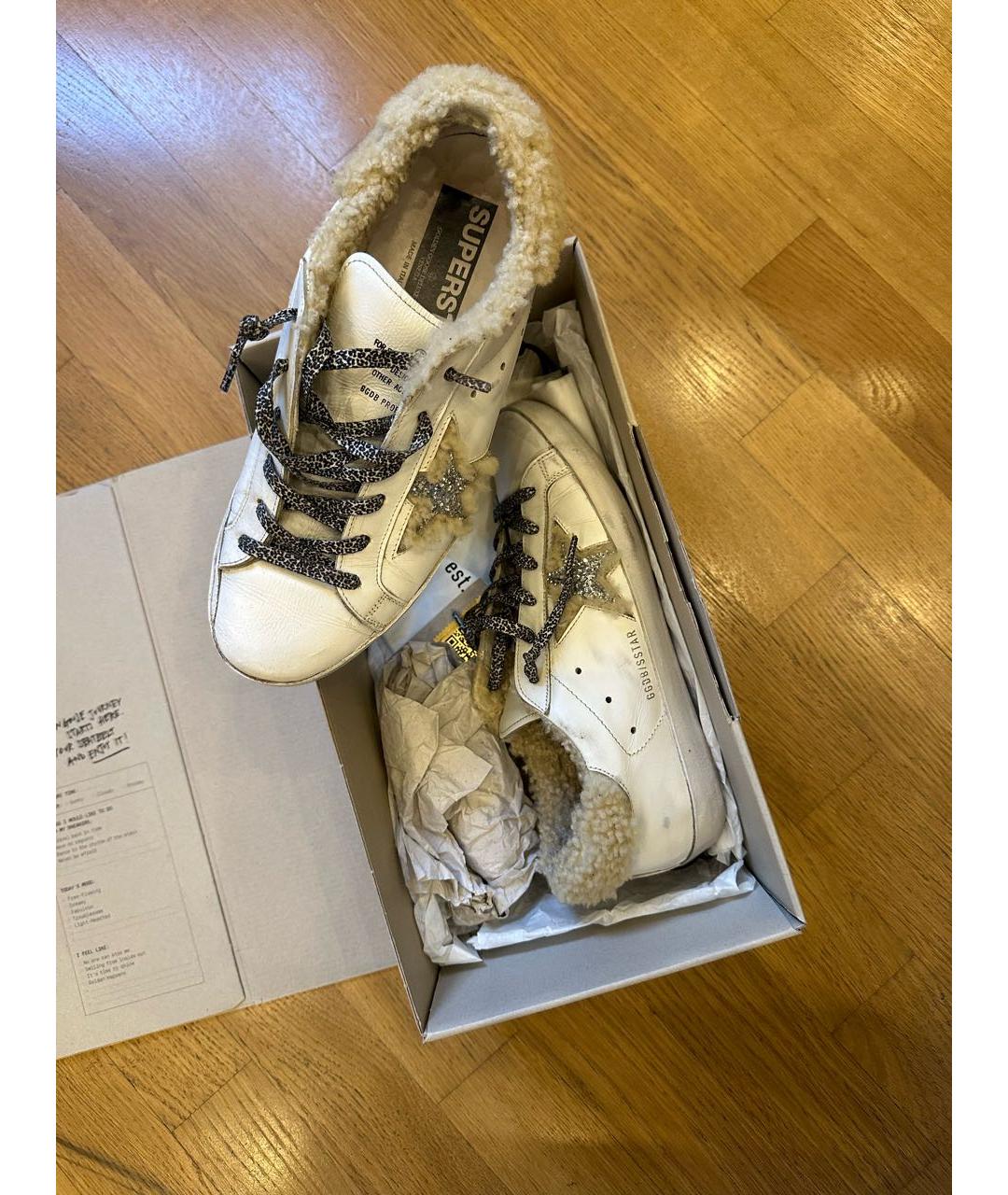 GOLDEN GOOSE DELUXE BRAND Белые кожаные кеды, фото 4