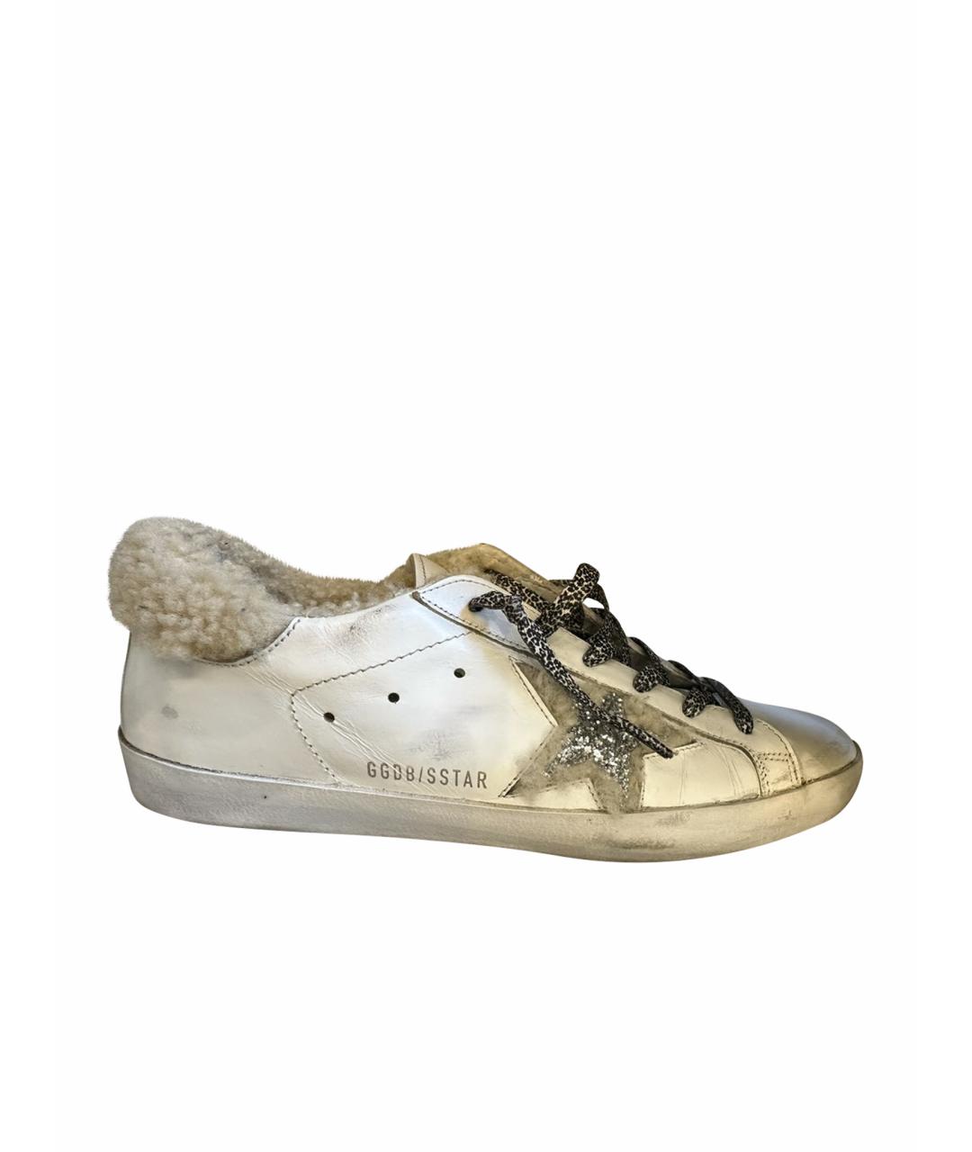 GOLDEN GOOSE DELUXE BRAND Белые кожаные кеды, фото 1