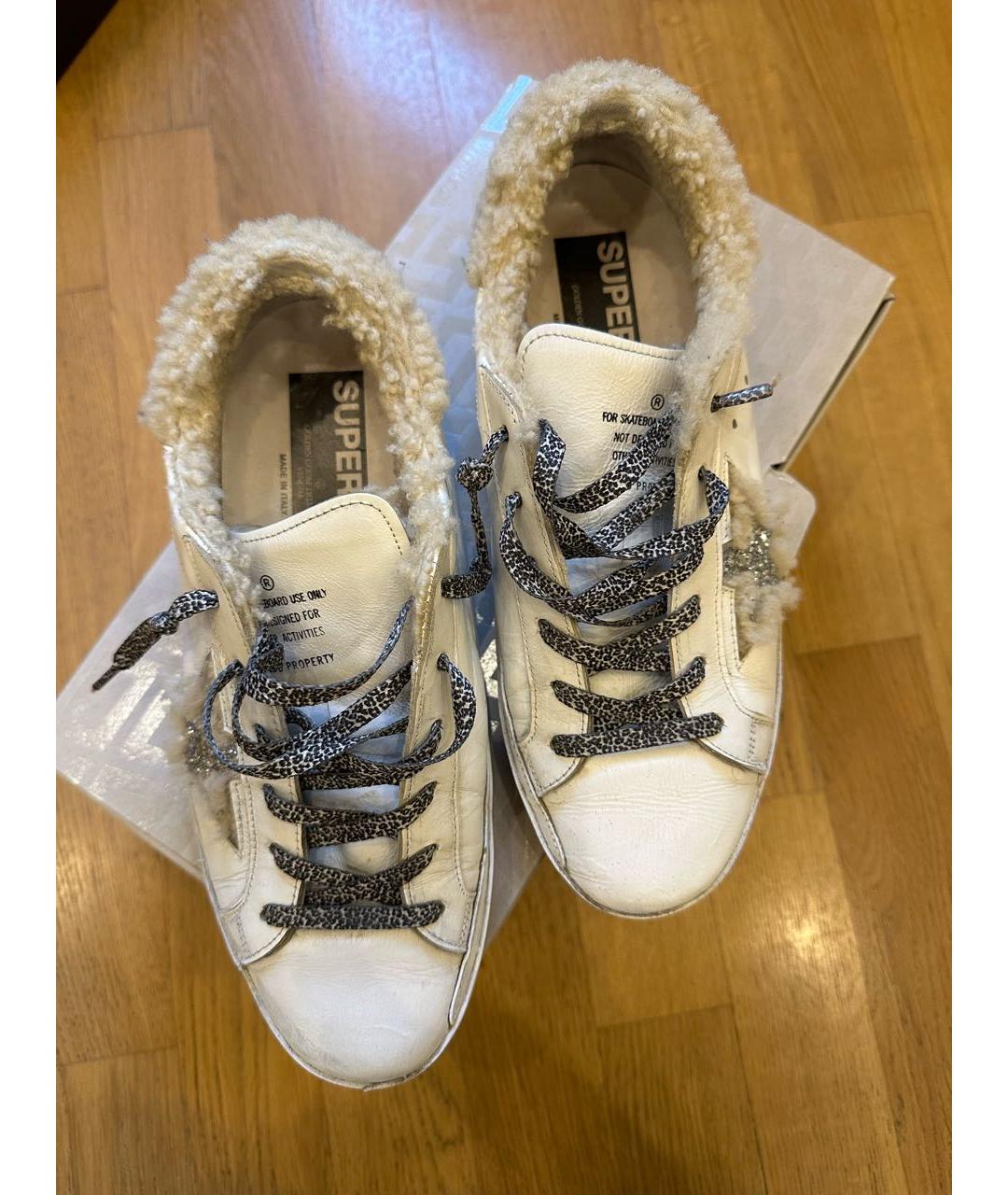 GOLDEN GOOSE DELUXE BRAND Белые кожаные кеды, фото 2