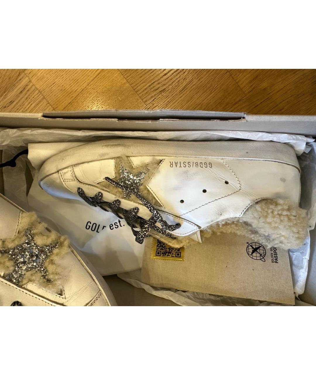 GOLDEN GOOSE DELUXE BRAND Белые кожаные кеды, фото 3