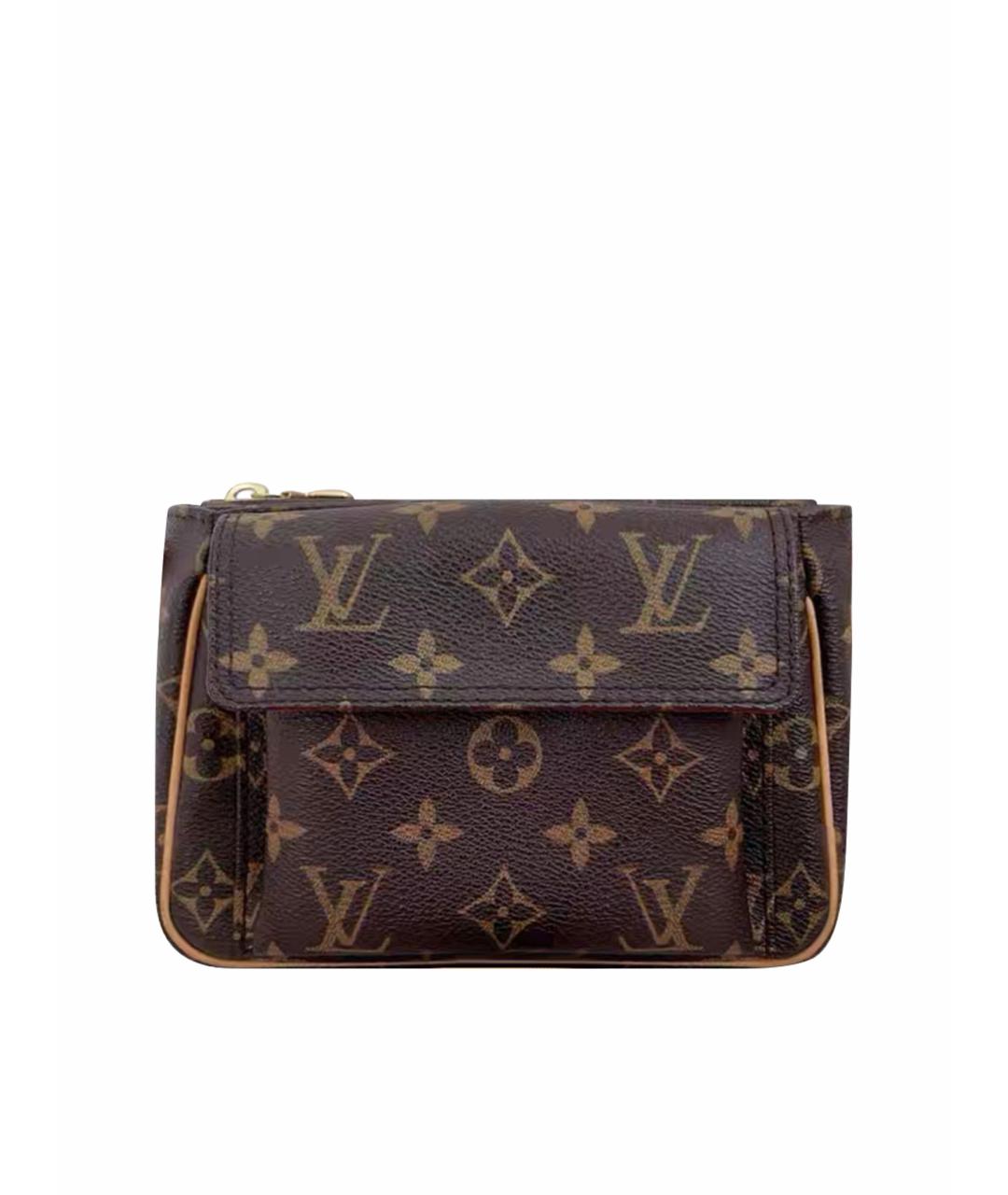 LOUIS VUITTON Коричневая кожаная сумка через плечо, фото 1