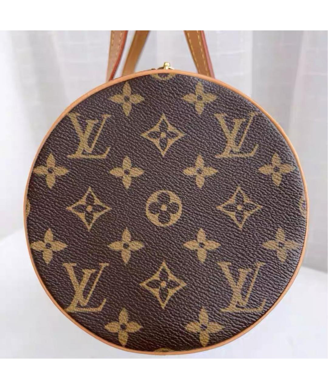 LOUIS VUITTON Коричневая кожаная сумка через плечо, фото 5