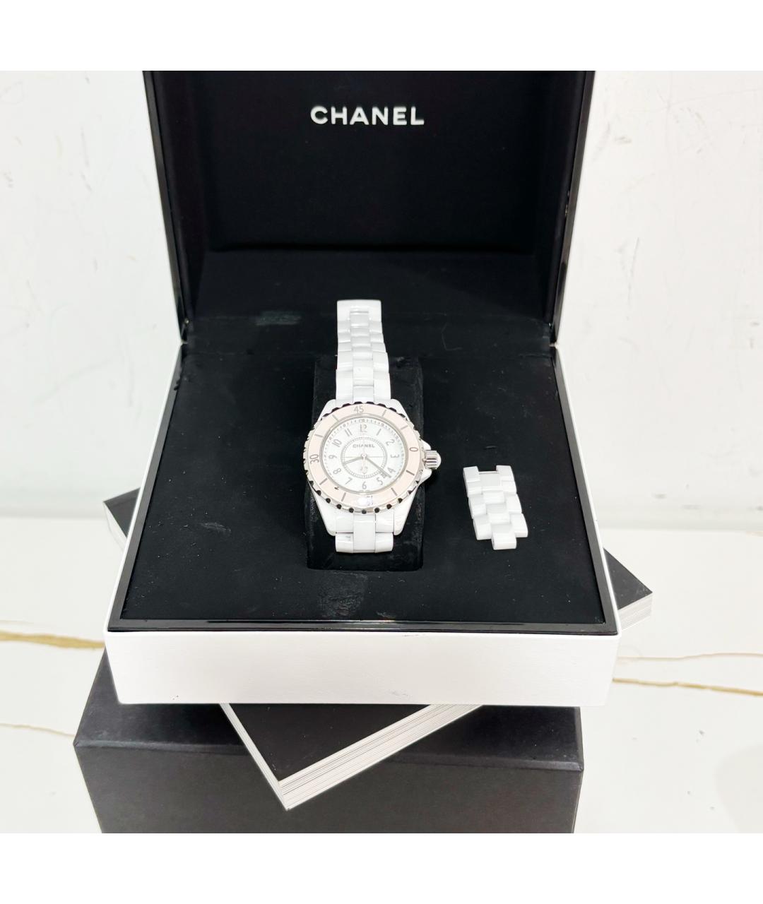 CHANEL Белые керамические часы, фото 2