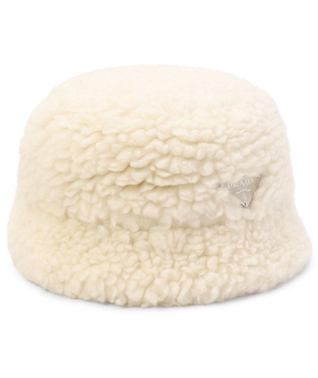PRADA Белая шерстяная панама, фото 1