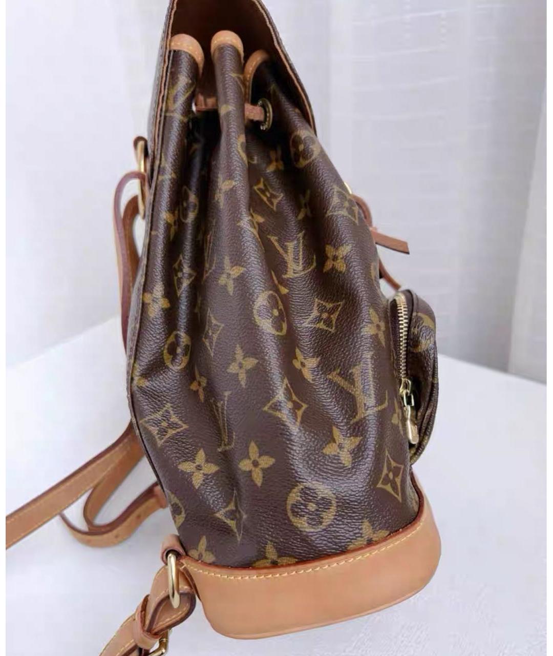 LOUIS VUITTON Коричневый кожаный рюкзак, фото 3