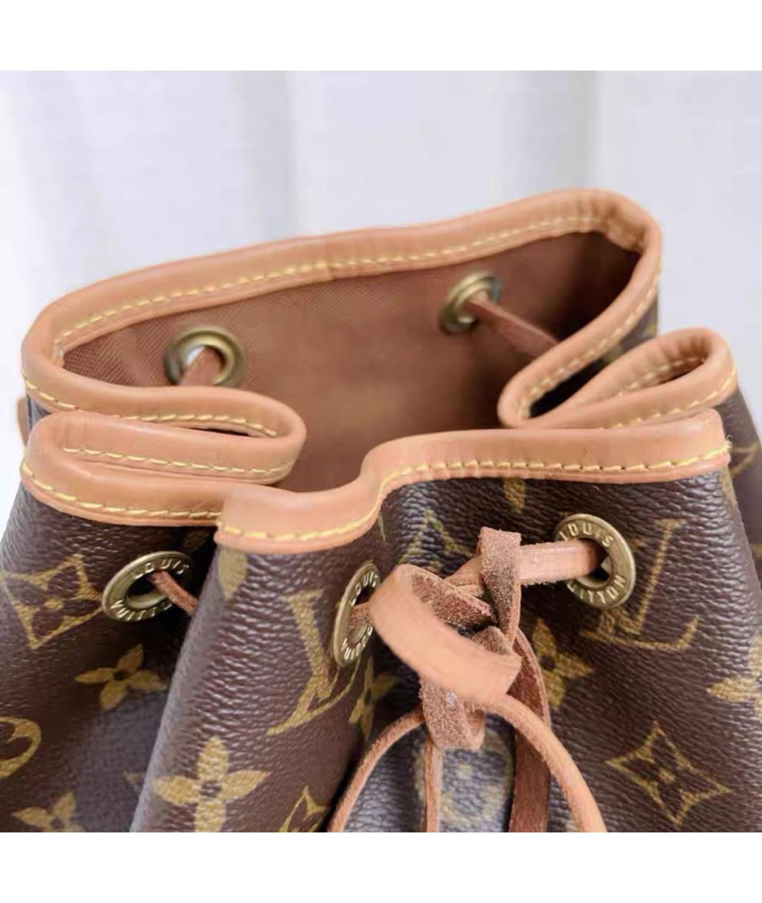LOUIS VUITTON Коричневый кожаный рюкзак, фото 6