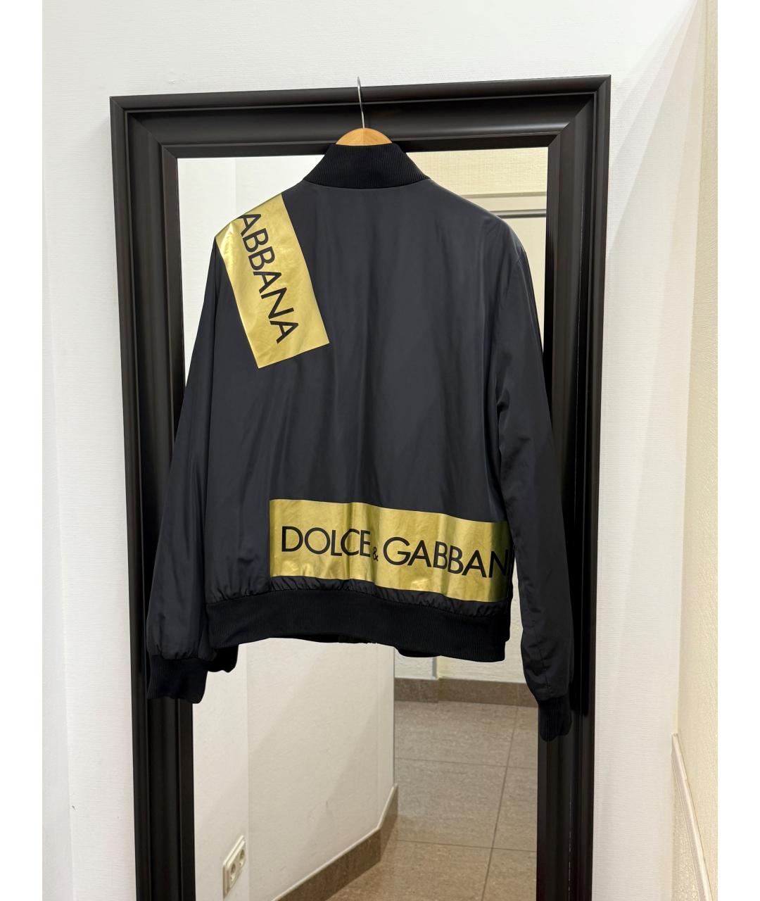 DOLCE&GABBANA Черная полиамидовая куртка, фото 2