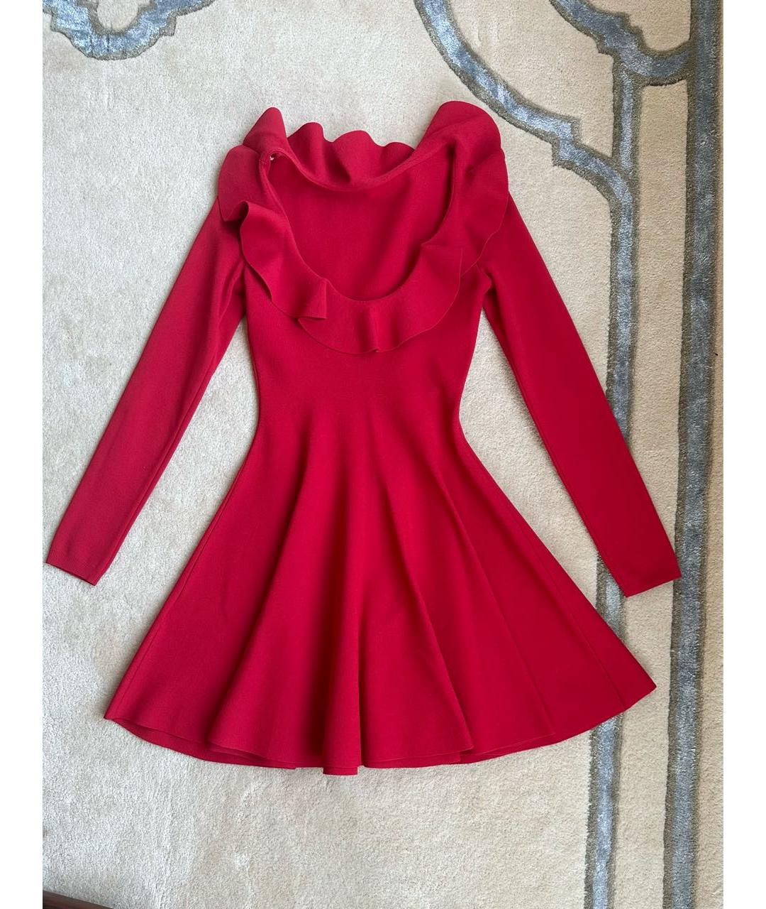 VALENTINO Красное вискозное коктейльное платье, фото 2