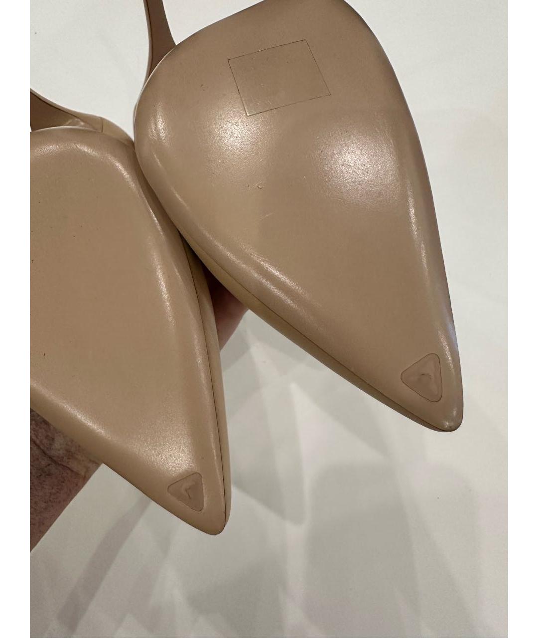 GIANVITO ROSSI Бежевые кожаные туфли, фото 7