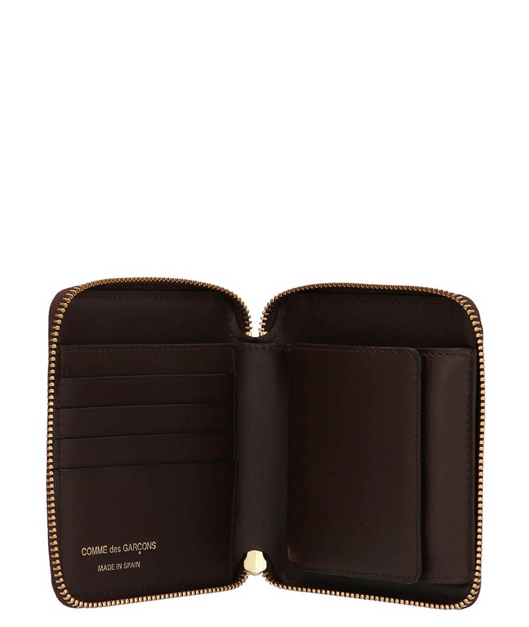COMME DES GARÇONS WALLET Коричневый кожаный кошелек, фото 2