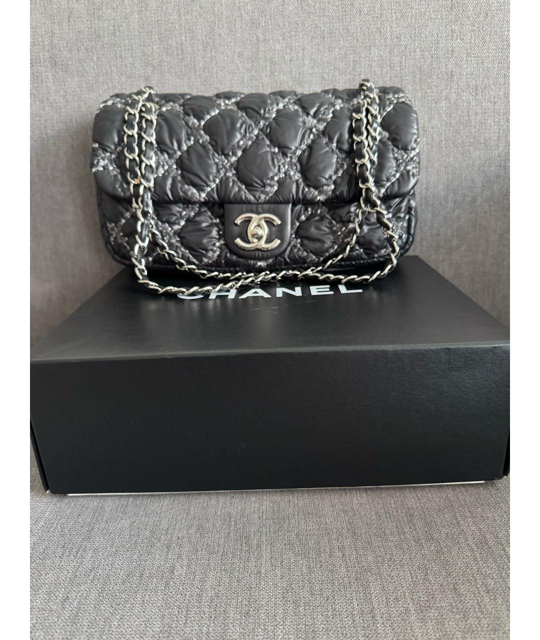 CHANEL Черная синтетическая сумка через плечо, фото 2