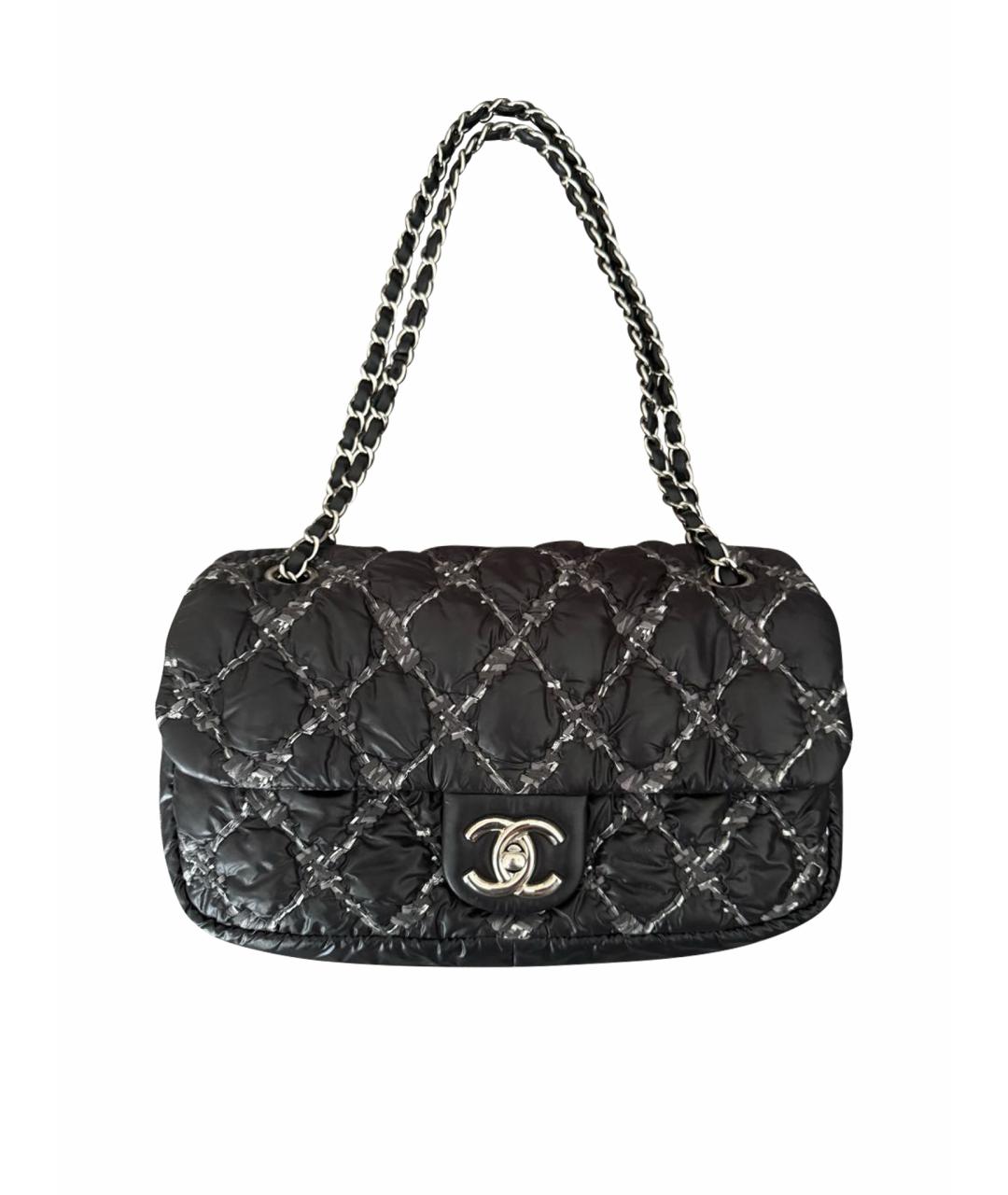 CHANEL Черная синтетическая сумка через плечо, фото 1