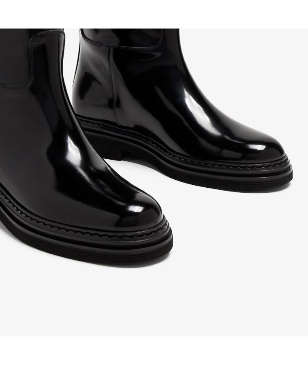 DOLCE&GABBANA Черные кожаные сапоги, фото 3