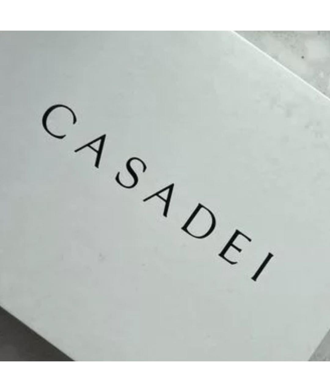 CASADEI Черные текстильные туфли, фото 4