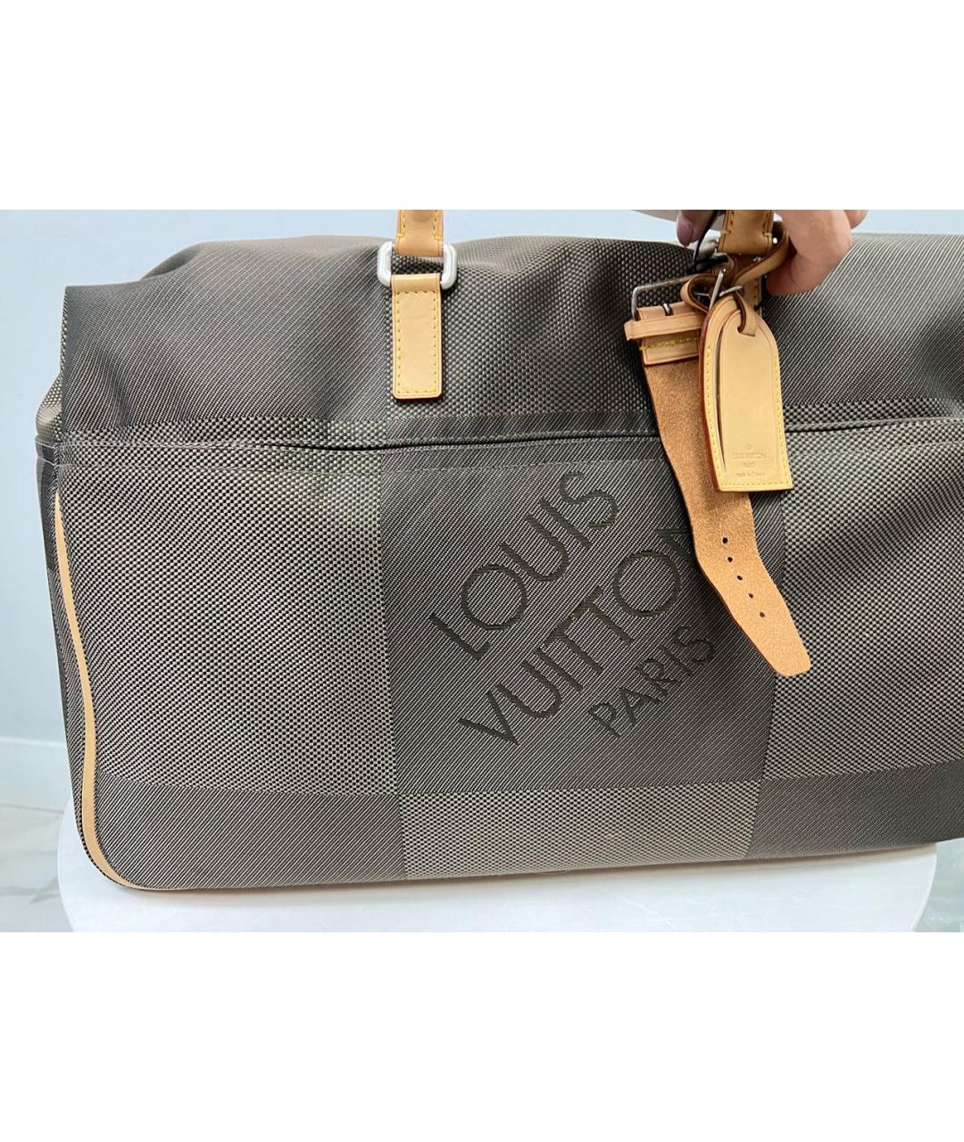 LOUIS VUITTON Коричневая тканевая дорожная/спортивная сумка, фото 5