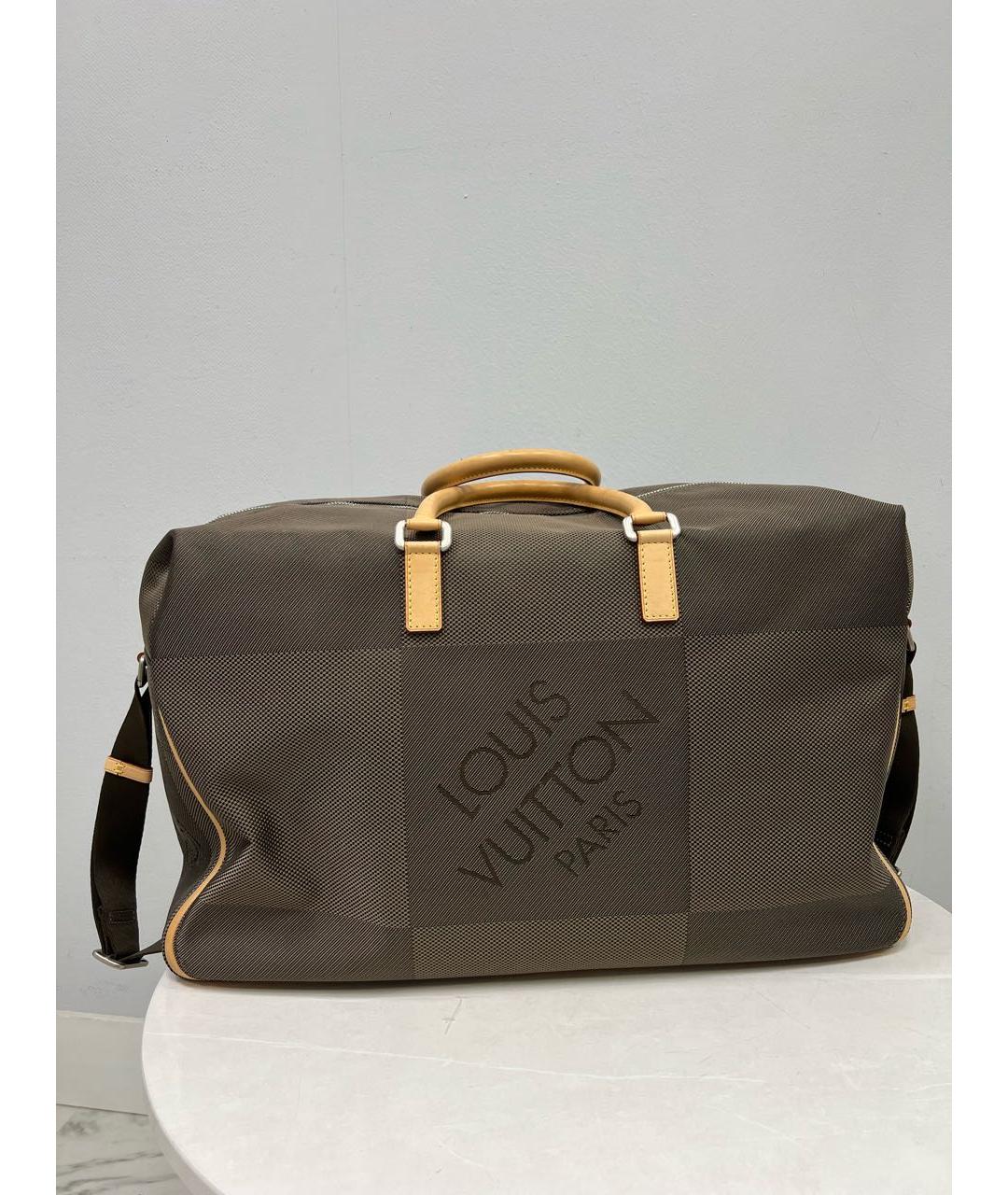 LOUIS VUITTON Коричневая тканевая дорожная/спортивная сумка, фото 9