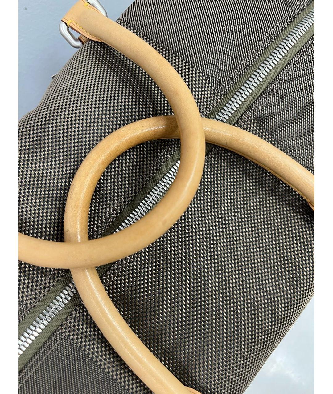 LOUIS VUITTON Коричневая тканевая дорожная/спортивная сумка, фото 2